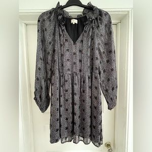 Melloday Women's Size 2X Polkadot Lurex Tunic Dress